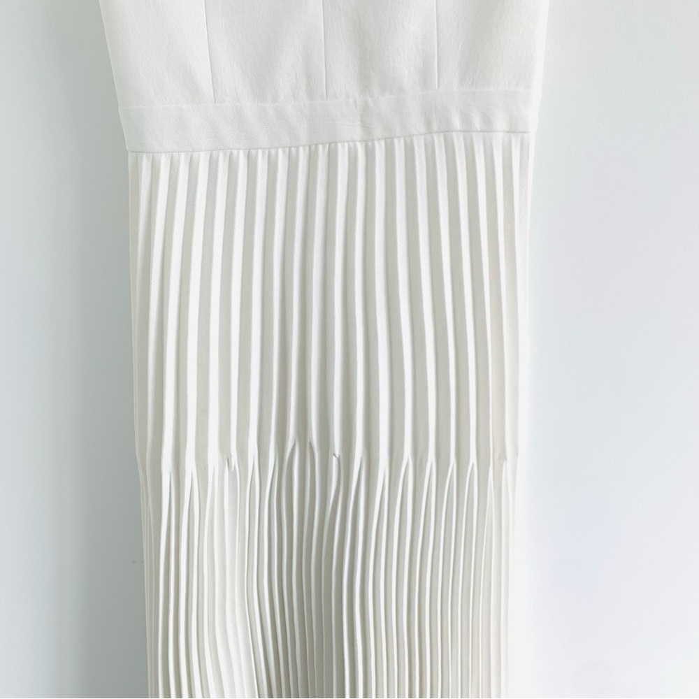 New Dion Lee Pleated Trapeze Dress In Ivory White Size 6 - Picture 10 of 16